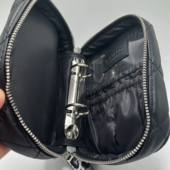 Trish McEvoy Small Black Quilted Makeup Planner Organizer Binder - Picture 5 of 6